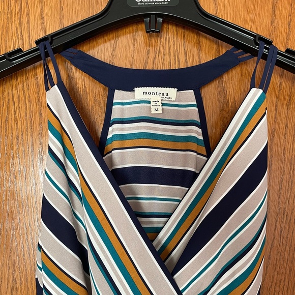 Women's Monteau Striped Maxi Dress Size Medium - Picture 3 of 8